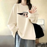 ( 092409 ) #男女同款森系印花長袖T恤- 杏色