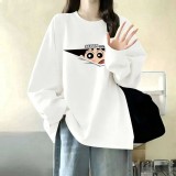 ( 092409 ) #男女同款森系印花長袖T恤- 白