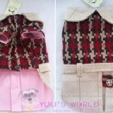 YUKI`S WORLD 韓國BOTH格子毛料洋裝 紅色 S~L號 $299