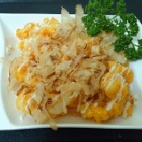 日式海鮮燒 新鮮花枝和蝦仁，加上美乃滋與柴魚更好吃(沙拉和柴魚請自備)半價試吃