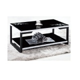 【大特價】黑玻雕花大茶几