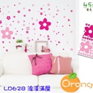 【Orange舖】創意壁貼/牆貼 LD628浪漫滿屋 可重複撕貼 特價：$55