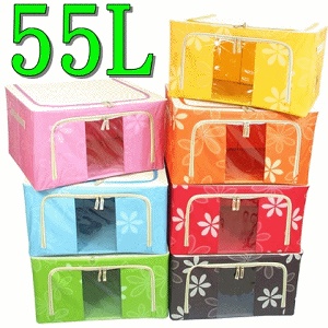 牛津布收納箱 55L-50*40*28(粉)