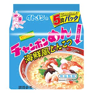 日本原裝 伊藤 強棒拉麵-海鮮豚骨味(90gx5入)袋 效期 2018/10/19