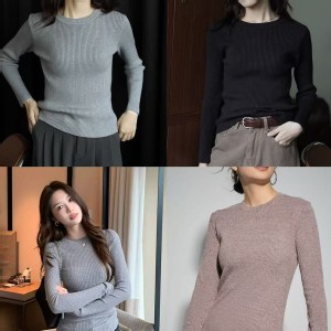 【CboeKndad·幻彩輕奢圓領針織衫】