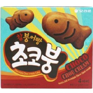 韓國好麗友⊙鯛魚燒小蛋糕⊙巧克力奶油口味(112g)4入