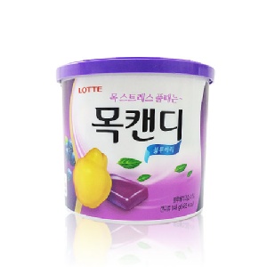 韓國Lotte樂天藍莓喉糖 (大罐裝) 含多種草本精華、濃郁可口
