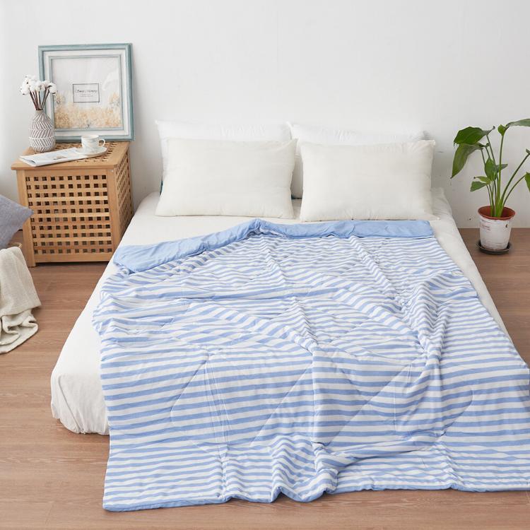 【沐眠居家】節能省電 雙面涼感無印風涼被/空調被/ ( 150X200cm ) 兩色任選