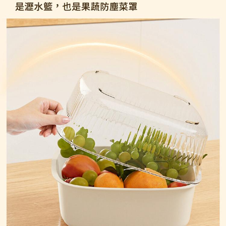 【CityStar】廚房多功能雙層果蔬瀝水籃大中小套組