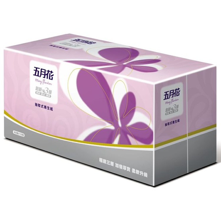 五月花三層抽取式衛生紙