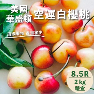【水果狼】巨無霸！美國西北空運白櫻桃禮盒 8.5R(2kg/盒) 櫻桃 水果禮盒 櫻桃禮盒