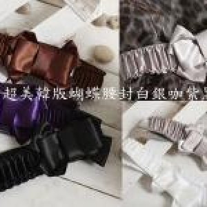韓國時尚精品~SLP321蝴蝶結彈力緞夏精緻腰帶腰封-紫色黑色咖啡色好搭 特價：$160