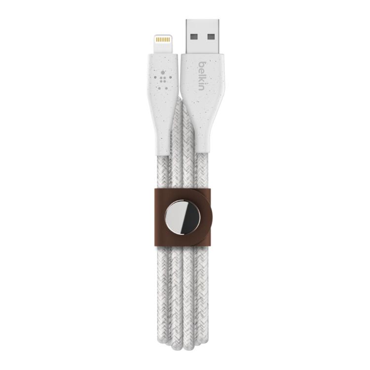 【Belkin】貝爾金USB-A轉Lightning編織收納傳輸線1.2公尺 台灣總代理