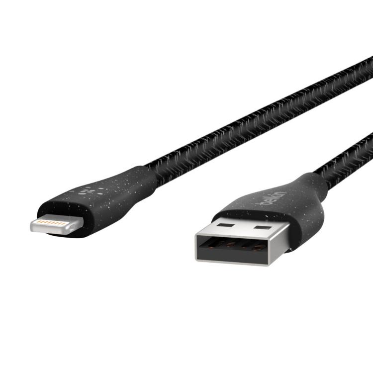 【Belkin】貝爾金USB-A轉Lightning編織收納傳輸線1.2公尺 台灣總代理