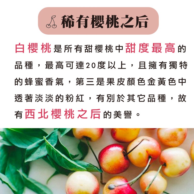 【水果狼】美國西北雙色櫻桃1kg禮盒 白櫻桃＋紅櫻桃 綜合水果禮盒