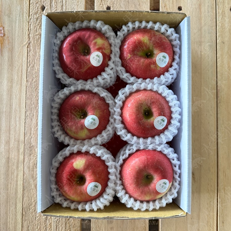 【水果狼】美國富士蘋果 6顆禮盒1kg 水果禮盒