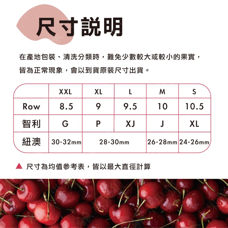 【水果狼】9R智利鮮採櫻桃 (2kg/盒) 櫻桃 水果禮盒 櫻桃禮盒