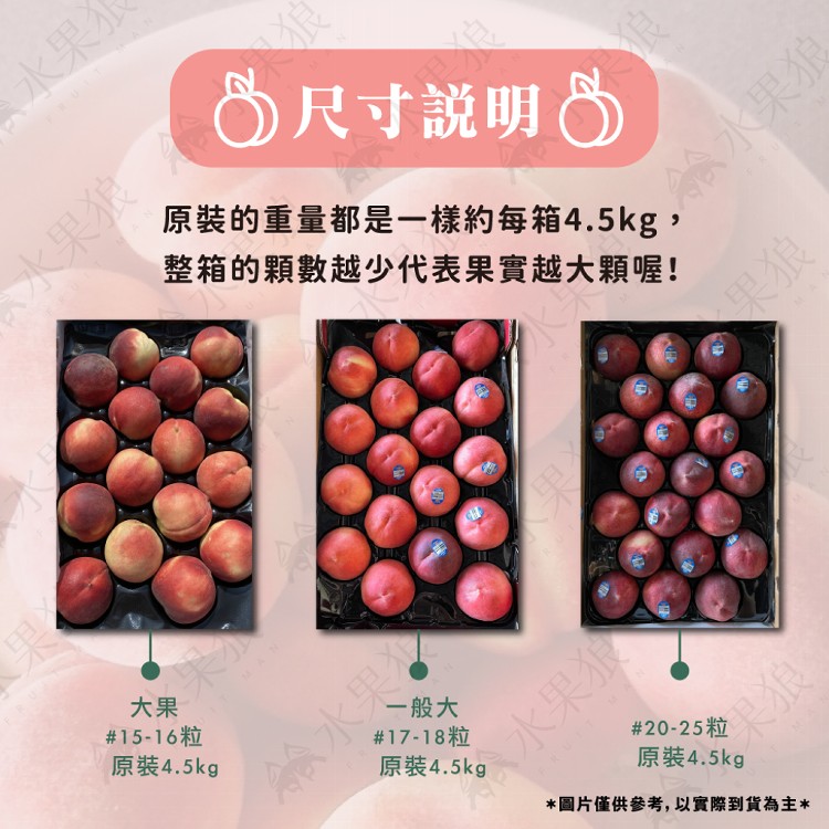 【水果狼】美國空運水蜜桃20-25顆 / 5kg 原裝箱