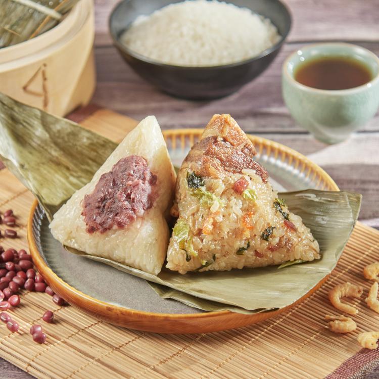 【紅豆食府】綜合雙享粽禮盒(古早味鮮肉粽*2+豆沙粽*2)