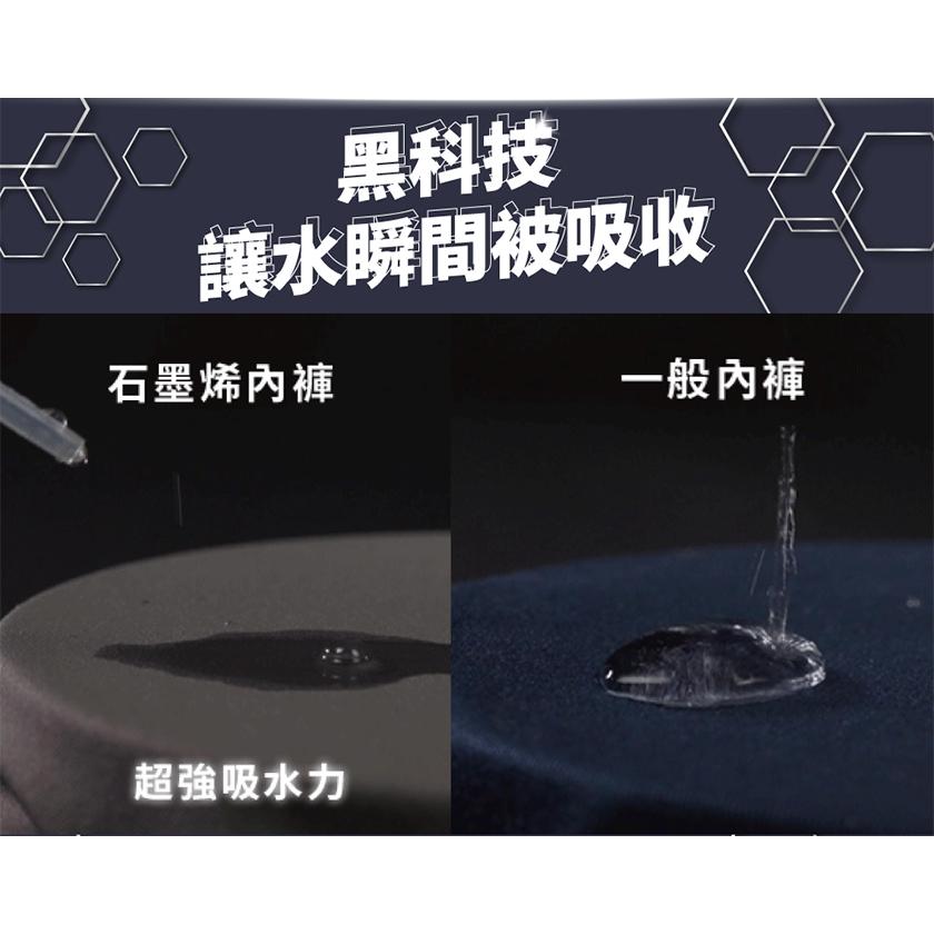 黑科技，讓水瞬間被吸收，石墨烯內褲，超強吸水力，一般內褲。