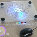 全新透明/灰黑 藍光風扇 筆電 散熱墊//散墊風扇/散熱器 特價：$99