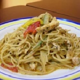 蒜味辣椒雞肉義大利麵(不含麵)! 點我一下有食用方法喔!