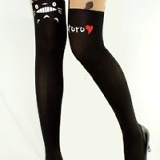 totoro假膝上褲襪