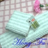 宏富毛巾(福樂牌) 竹炭白底緞紋方巾 !《一條重量50公克、 尺寸:33X33公分都(+-5%)》4入150