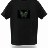 炫彩蝴蝶T恤 LED聲控發光T恤 - 量大可議價