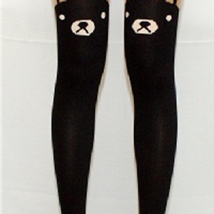 尖耳熊假膝上褲襪