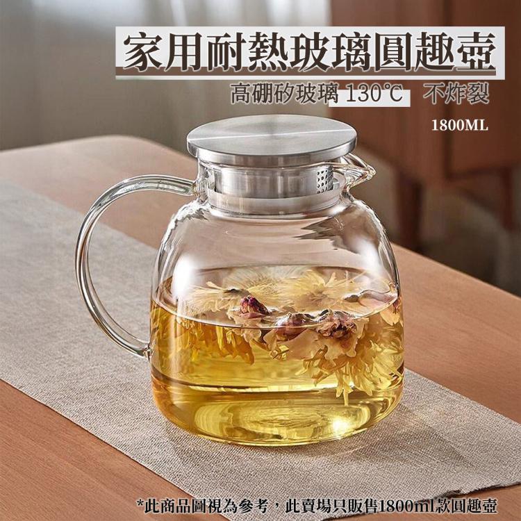 【CityStar】北歐耐熱玻璃圓趣壺(1800ml)