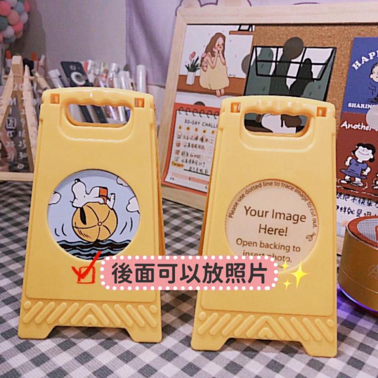 警告！【禁止拍照摺疊鏡】警語鏡子 告示牌 黃牌立牌 逗趣小物