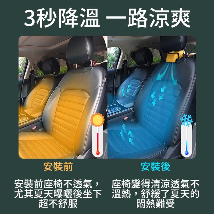 【車用涼感風扇】座椅散熱 USB插頭 三段風速 隨開隨涼