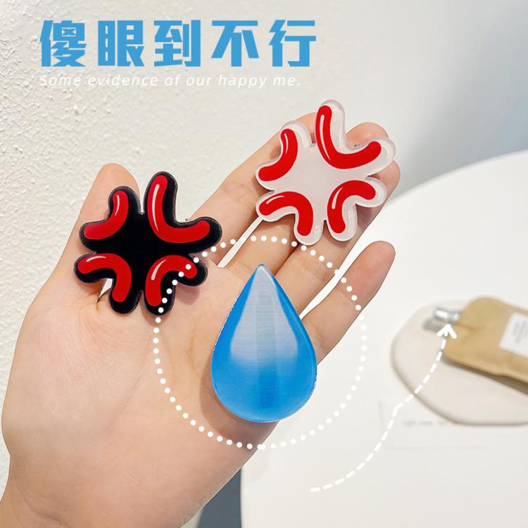 OMG【汗顏 生氣 髮夾】你今天無言了嗎？漫畫風格 流汗 怒氣 頭飾 髮飾