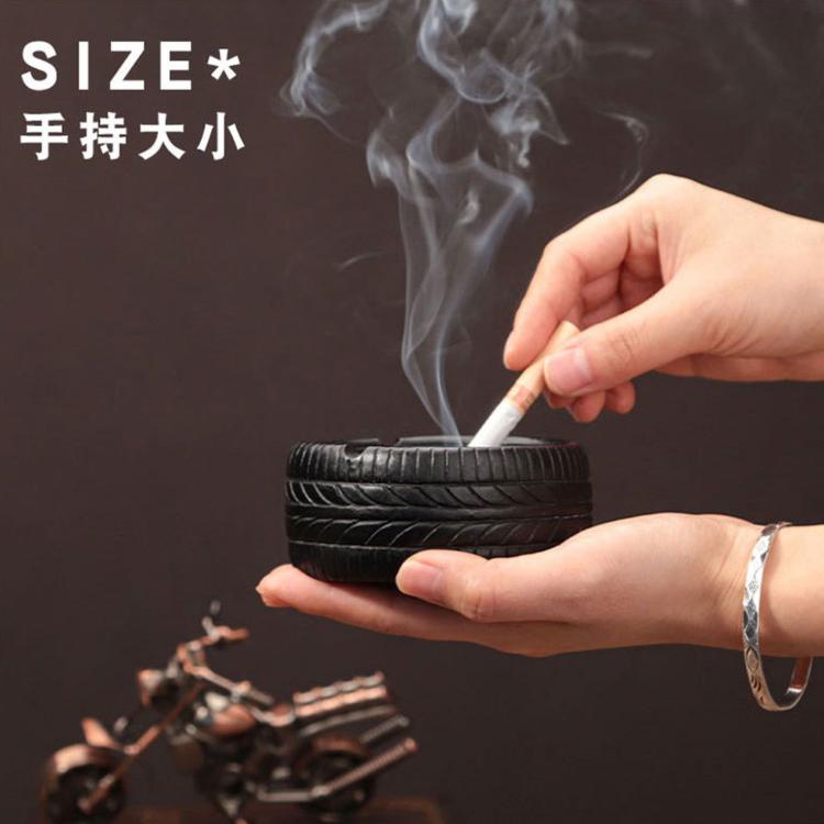抽菸質感【輪胎菸灰缸】復古味 擺飾 家用 店用 酒吧 公司