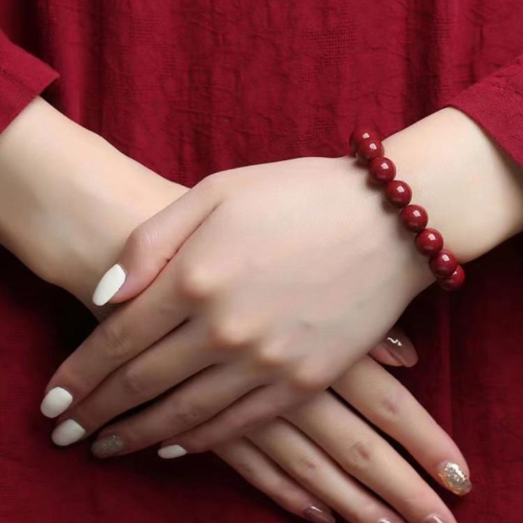 紫金砂【朱砂手鍊】保證朱砂製作 古色古香 招好運 招人氣