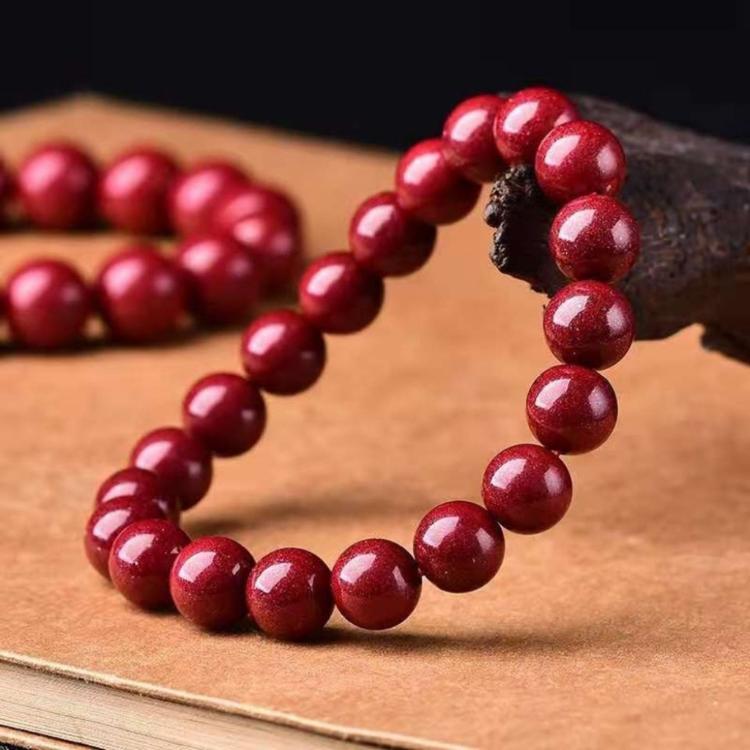 紫金砂【朱砂手鍊】保證朱砂製作 古色古香 招好運 招人氣