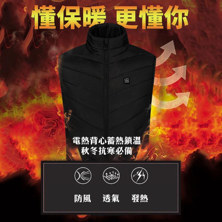 很神奇的【智能發熱背心】USB四區發熱 穿著就暖呼呼 藏在外套裡面 可自行控溫