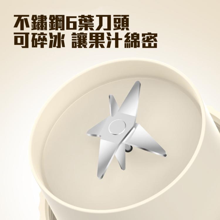隨時隨地喝綠拿鐵【充電式隨行果汁機 榨汁機】6刀頭 不鏽鋼 無線 充飽電即可使用 冰沙 奶昔 外出好