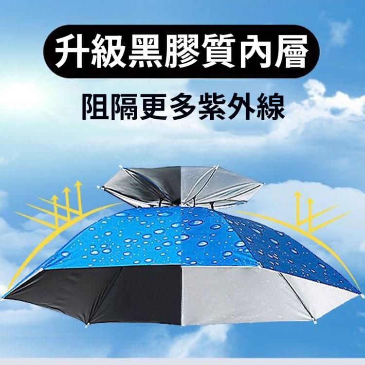 【單層傘帽款 頭戴雨傘帽】解放雙手擋雨 防曬 讓你能做更多事