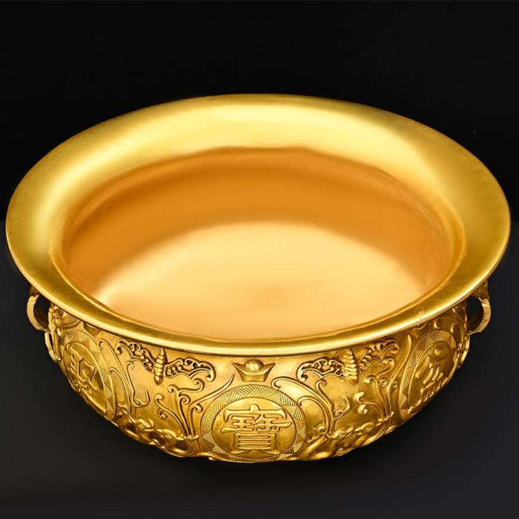 不大不小 這個【全銅聚寶盆】剛剛好 精緻加厚 招財納福 養成吸錢風水 送禮自用 開店 辦公桌