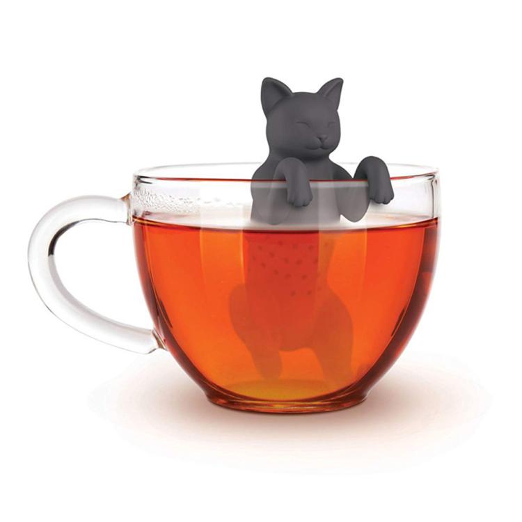 貓奴注意！Purrtea Cat 小黑貓泡茶器 濾茶 食品級矽膠