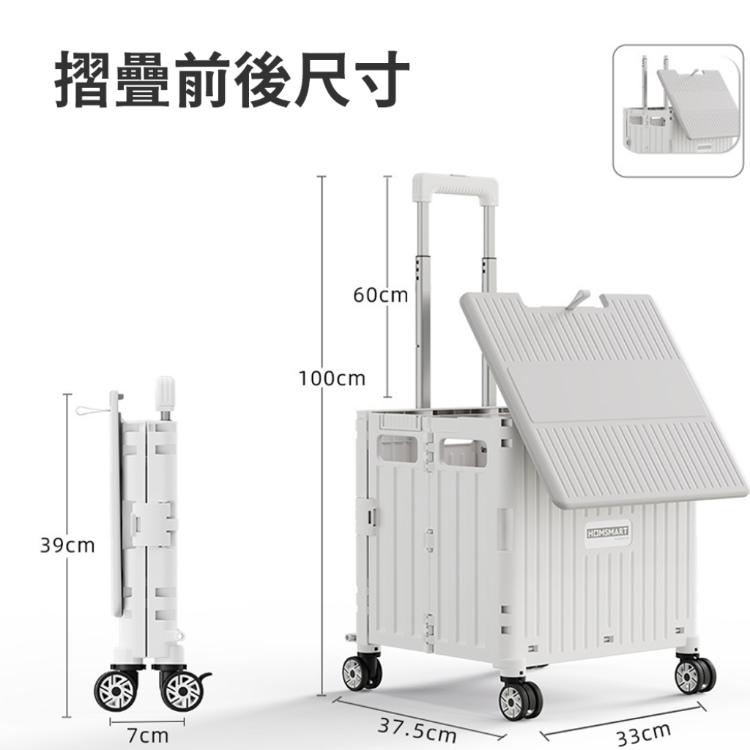 外出便利【折疊推車】拉車 摺疊車 馬卡龍色系 航空規格 拉桿 外出採買 野餐 輪車 收納箱 置物箱