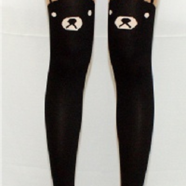 尖耳熊假膝上褲襪