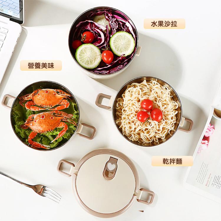 【CityStar】加厚不鏽鋼分層保溫便當盒 (雙層款)