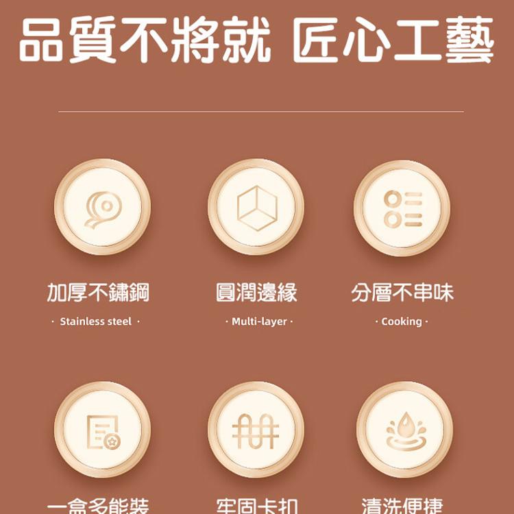 【CityStar】加厚不鏽鋼分層保溫便當盒 (雙層款)