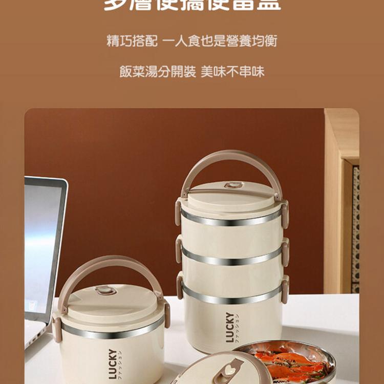 【CityStar】加厚不鏽鋼分層保溫便當盒 (雙層款)