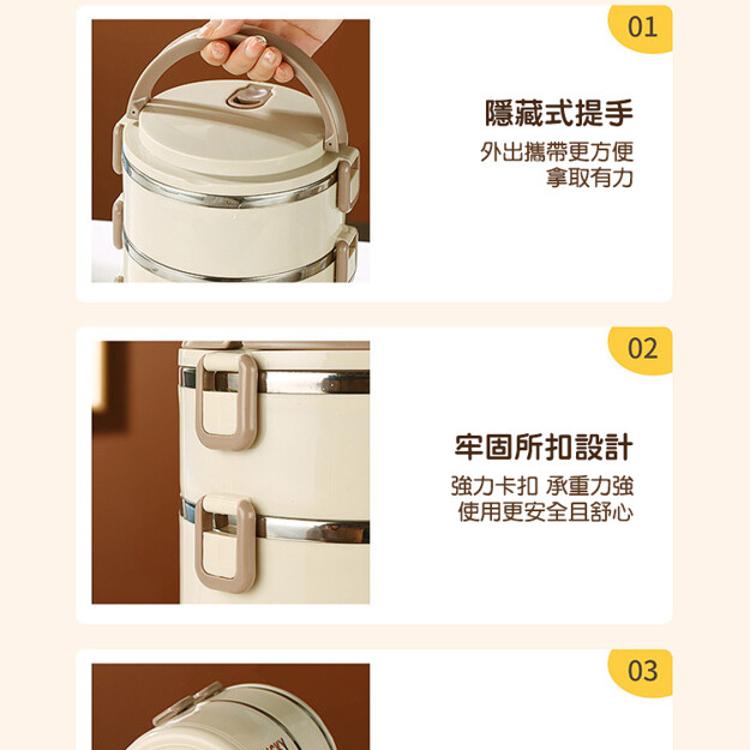 【CityStar】加厚不鏽鋼分層保溫便當盒 (雙層款)