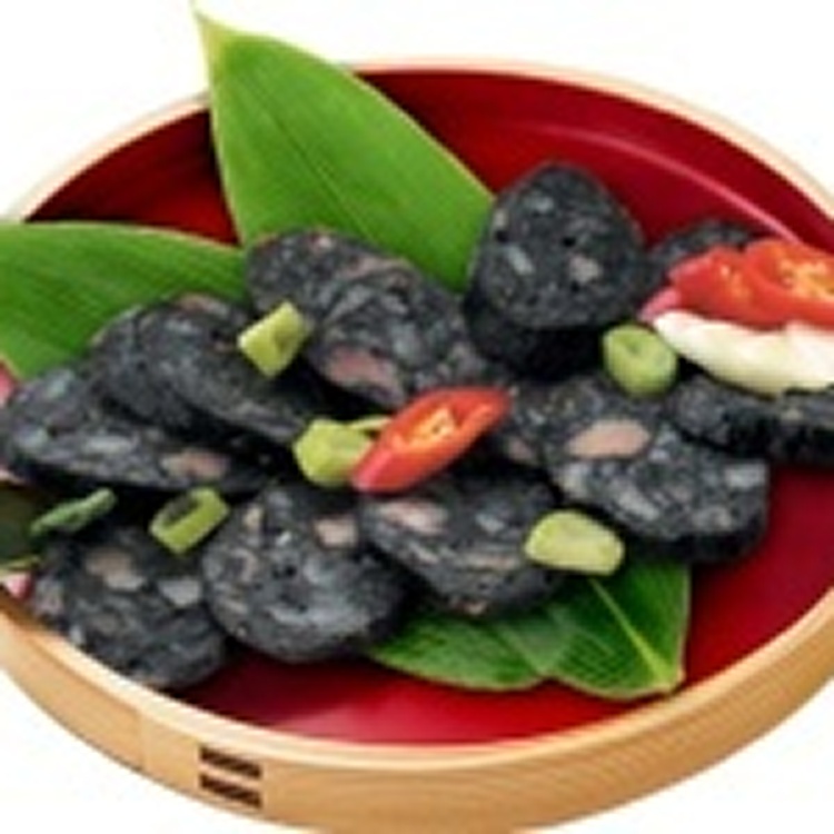墨魚香腸，QQ的口感，搭配頂級黑胡椒，清香自然!