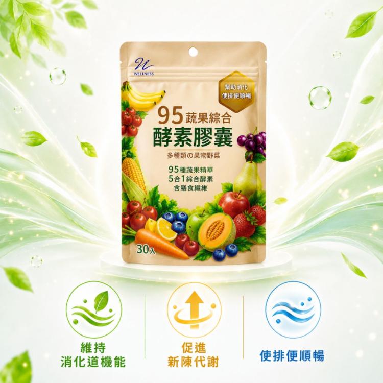 【Wellness】95蔬果綜合酵素膠囊